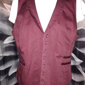 Burgundy vest